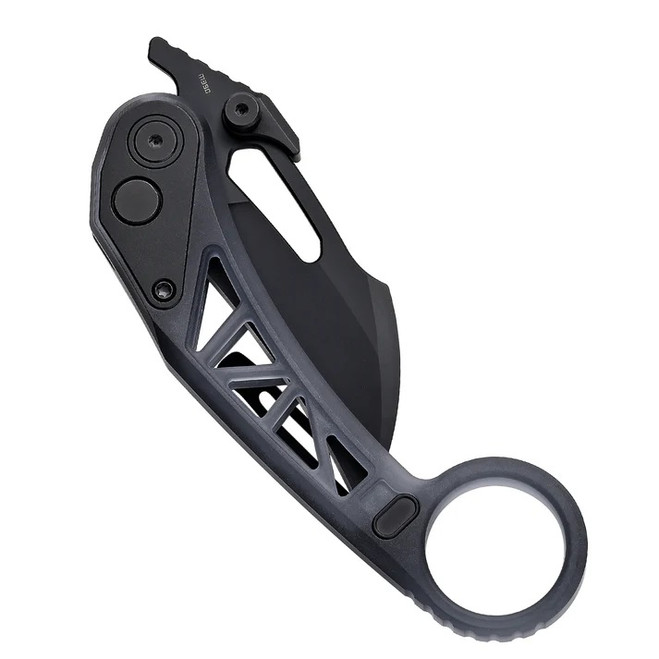 Hightron Knives Glaclaw Folding Knife Karambit Gray/Black Acrylic