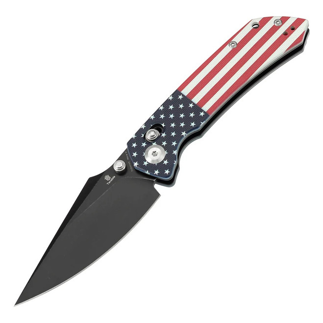 Tenable Fenrir Folding Knife Jade G10/American Flag Handle Nitro-V
