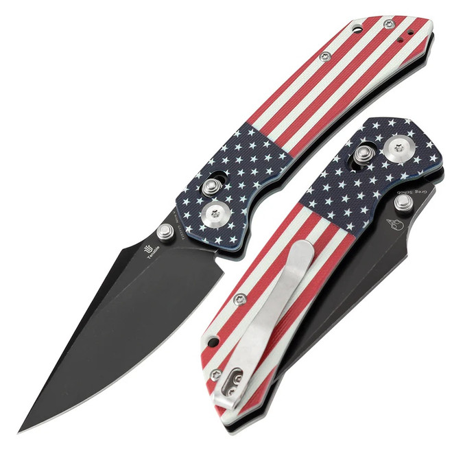 Tenable Fenrir Folding Knife Jade G10/American Flag Handle Nitro-V