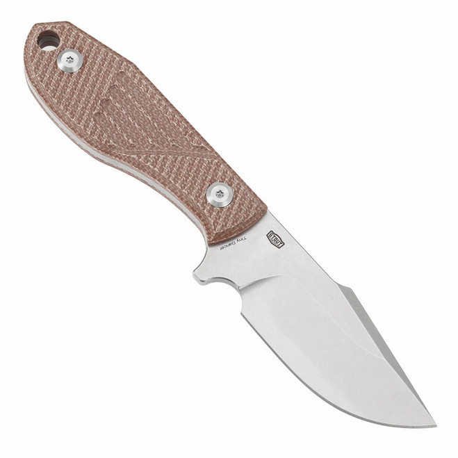 【S】 Tenable Tiny Dancer Fixed Blade Brown Micarta Handle Stonewashed