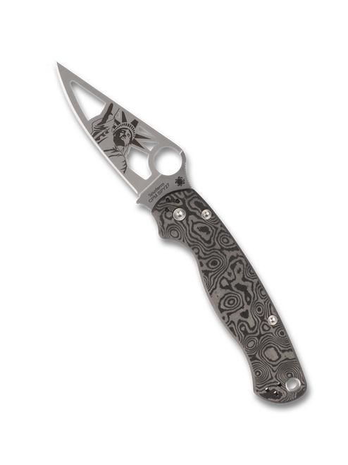 Spyderco Paramilitary Para 2 Statue of Liberty Folding Knife Dunes Fat Carbon SPY27 C81CFSPY27P2 Spyderco Paramilitary Para 2 Statue of Liberty Folding Knife Dunes Fat Carbon SPY27 C81CFSPY27P2