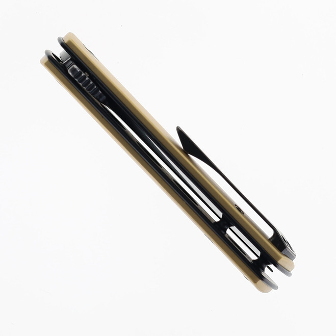 Finch Knives Oxbow Folding Knife Deep Brass Handle N690