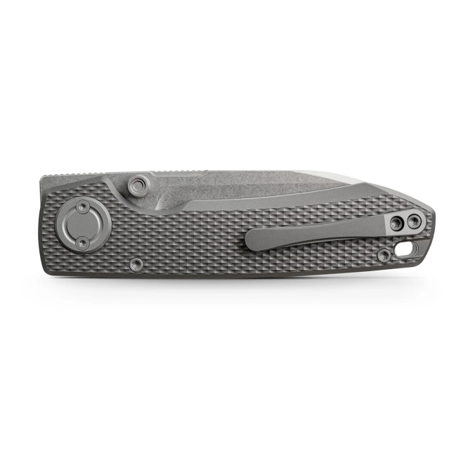 ミミ Raccoon V Folding Knife Gray Titanium Handle M390 Blade