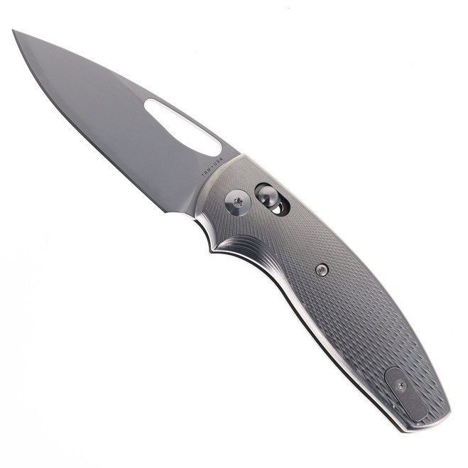 Three Rivers Manufacturing Bulldog Rev. B Folding Knife Lizard Skin 3D Titanium Handle MagnaCut Blade