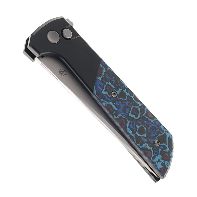 North Mountain Blades Chop 2407 Folding Knife Blue Galaxy Ceramic