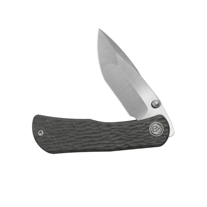 KB Folklore Folding Knife Flame Titanium Jigged Pattern Milling