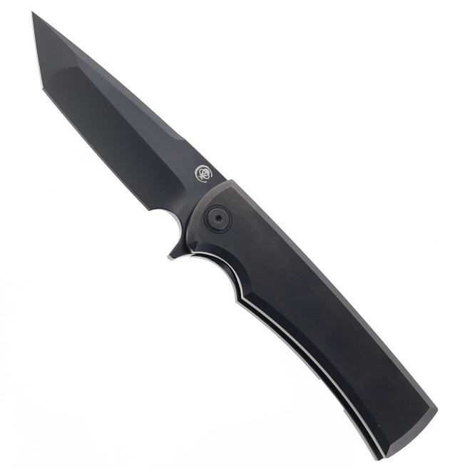 Chaves Knives Liberation Street Integral PVD Titanium Handle Folding Knife M390 Black PVD Tanto Blade Chaves Knives Liberation Street Integral PVD Titanium Handle Folding Knife M390 Black PVD Tanto Blade