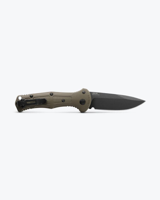 Benchmade Mini Claymore Auto Knife Green Grivory Handle D2 Drop