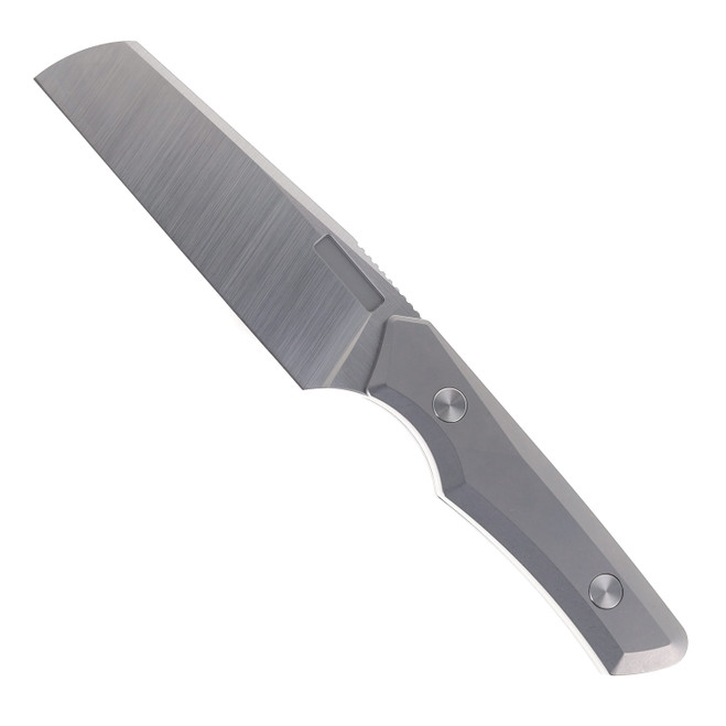 Vero Engineering Axon Fixed Blade M390 Belt Satin Blade Titanium Stonewash Handle