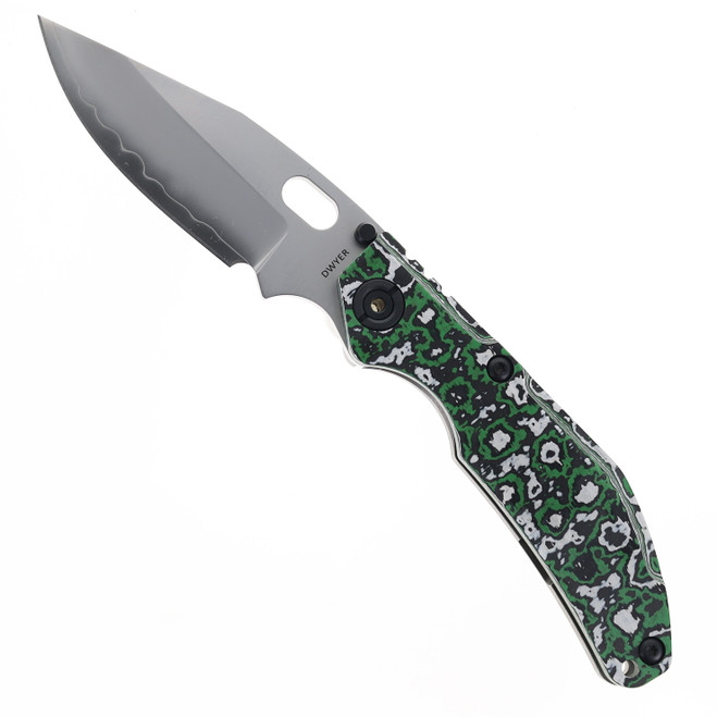 North Mountain Blades Folding Knife Steel/Green Carbon Fiber Handle SLD Bowie Plain Edge 2521-GRCF North Mountain Blades Folding Knife Steel/Green Carbon Fiber Handle SLD Bowie Plain Edge 2521-GRCF