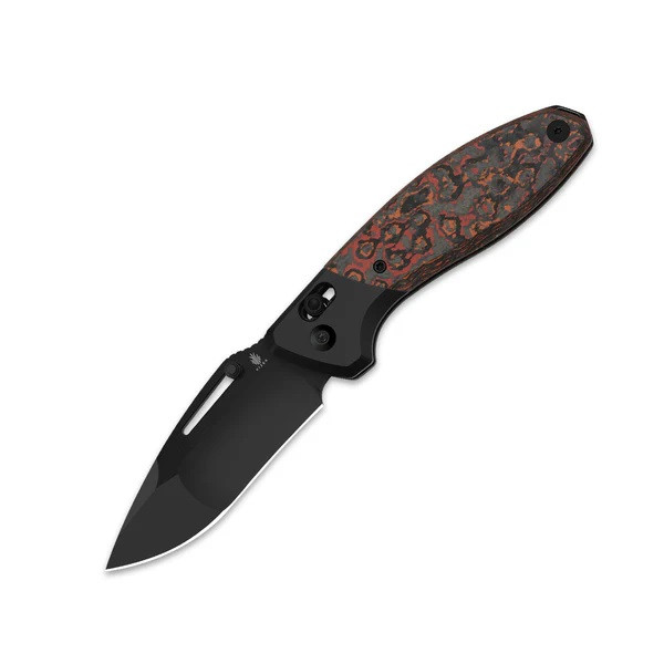 Kizer Bulli Folding Knife Black/Red Titanium/Fat Carbon Handle