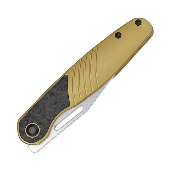 Kizer Raze Folding Knife Gold/Black Titanium/Carbon Fiber Handle