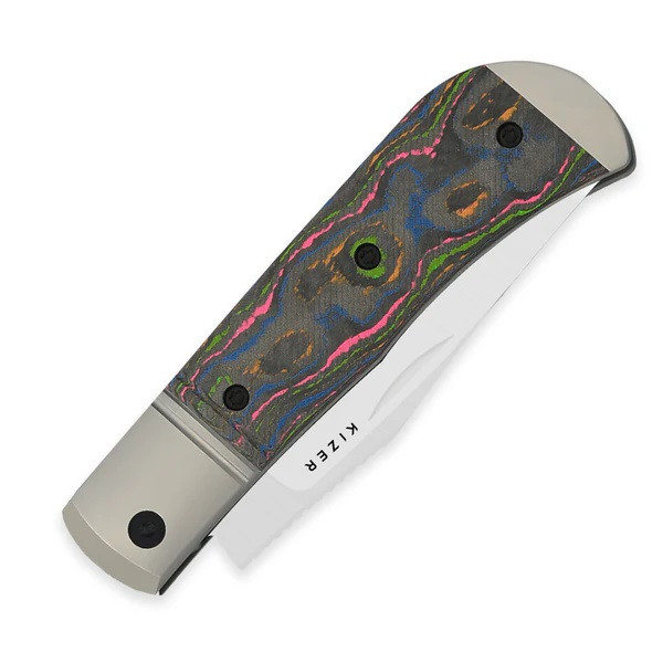 Kizer Trestle Folding Knife Color Titanium amp/Camo 80s Handle