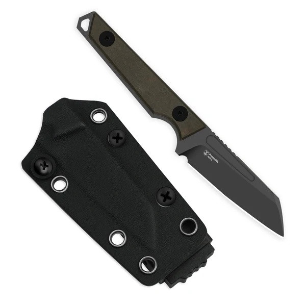 Kizer Phasmids Fixed Blade Knife Chocolate Glacier Handle AEB-L