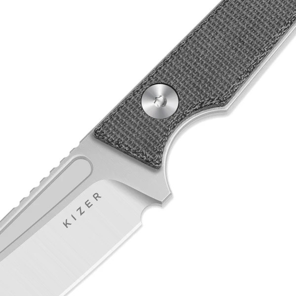 Kizer Phasmids Fixed Blade Knife Black Micarta Handle AEB-L