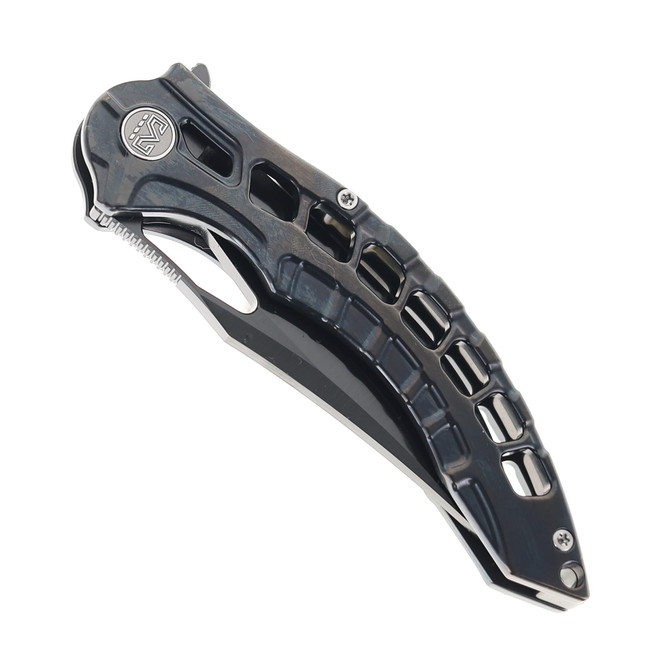Miguron Geloty Folding Knife Black Crystal Titanium Handle Vanax