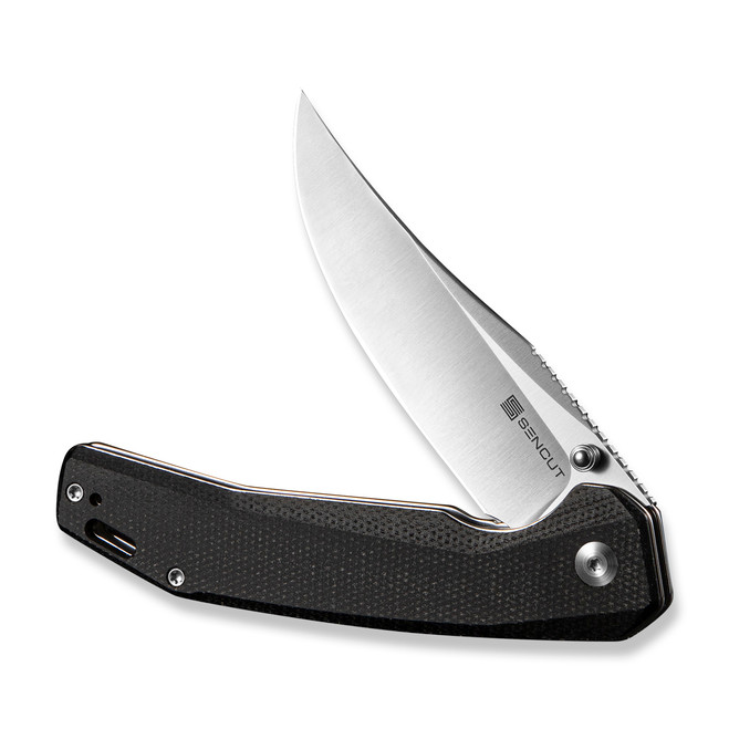 Sencut Vornix Folding Knife Black Canvas Micarta Handle 9Cr18MoV