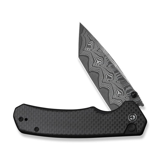 Civivi Button Lock Brazen Folding Knife Twill Carbon Fiber/Black