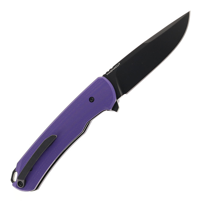 MK Knives Humbler Nightberry Flipper Folding Knife Black MagnaCut