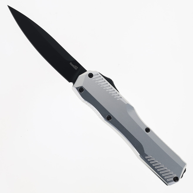 Kershaw Livewire OTF Automatic Knife Raw Aluminum Handle PVD Magnacut Blade 9000RAWBLK