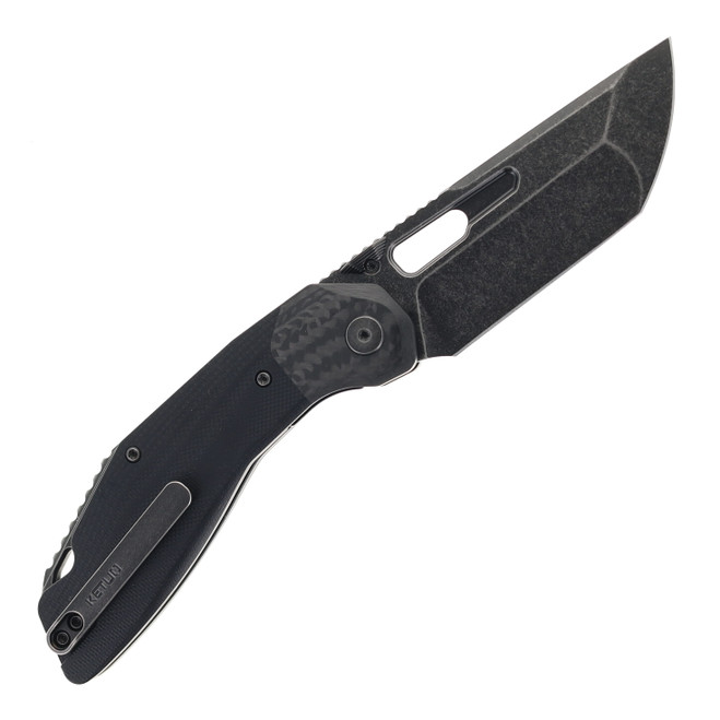 Ketuo Yakuza Folding Knife Black G10 Handle Black Stonewashed