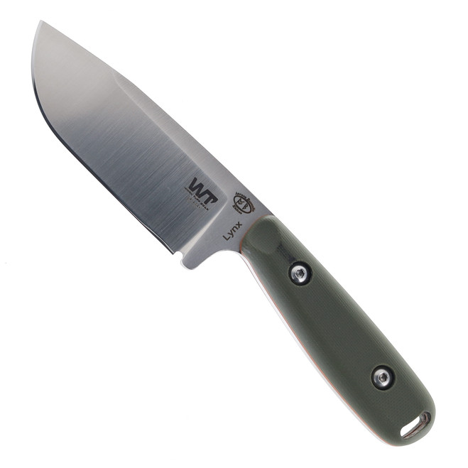 Work Tuff Gear Lynx Fixed Blade Knife OD Green G10/Orange Liner