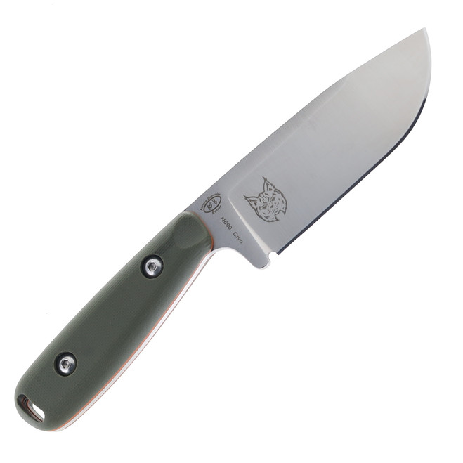Work Tuff Gear Lynx Fixed Blade Knife OD Green G10/Orange Liner