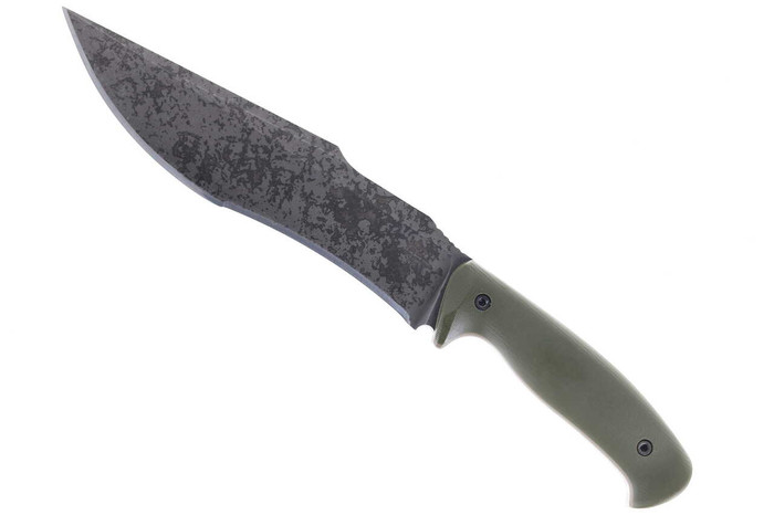 Work Tuff Gear Lanzeta-NC Fixed Blade Knife OD Green G10 Handle SK85 Plain APO Washed Blade