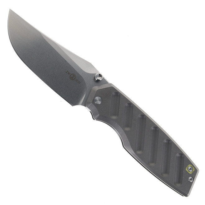 TwoSun TS553-14C28N-SW Folding Knife 14C28N Stonewash Blade TC4 Titanium Handle TwoSun TS553-14C28N-SW Folding Knife 14C28N Stonewash Blade TC4 Titanium Handle