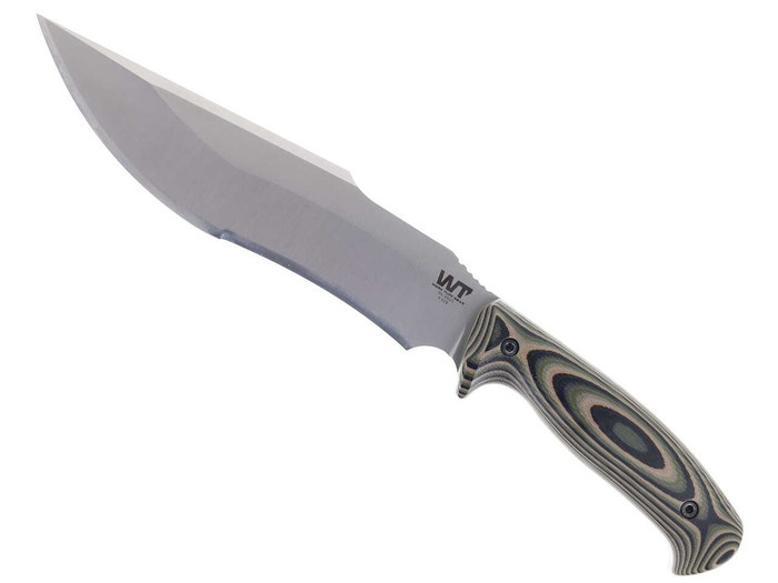 Work Tuff Gear Lanzeta-C Fixed Blade Knife  Jungle Camo G10 Handle Bohler K329 Plain Stonewash Blade