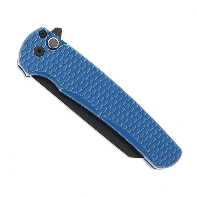 （^_^） Pro Tech Malibu Folding Knife Blue Dragon Scale Handle DLC