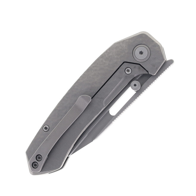 TacKnives Intruder Folding Knife Dark Gray Titanium Handle Dark