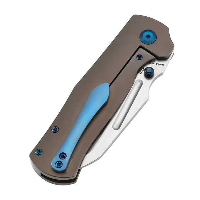Kansept Dreadnaught Folding Knife Bronze Titanium Handle S35VN