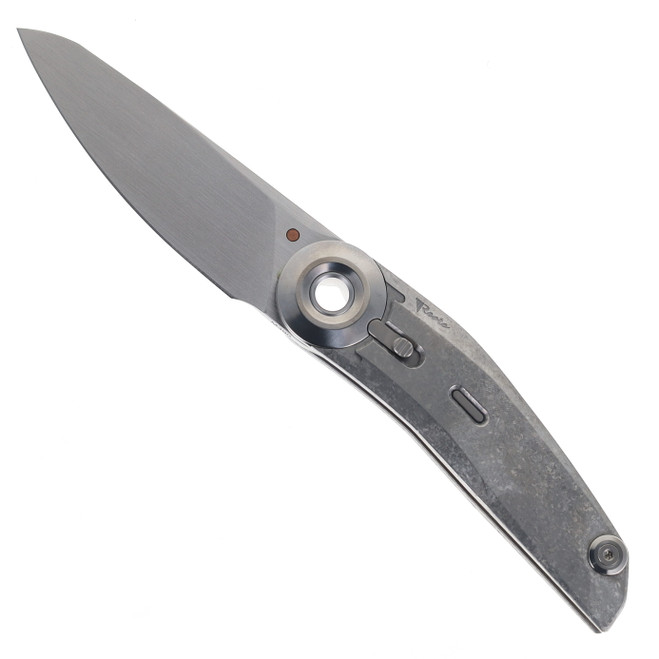 Reate VK-Tron Folding Knife  Crystalized Gray Titanium Handle Hand rubbed  M390 Blade Reate VK-Tron Folding Knife  Crystalized Gray Titanium Handle Hand rubbed  M390 Blade