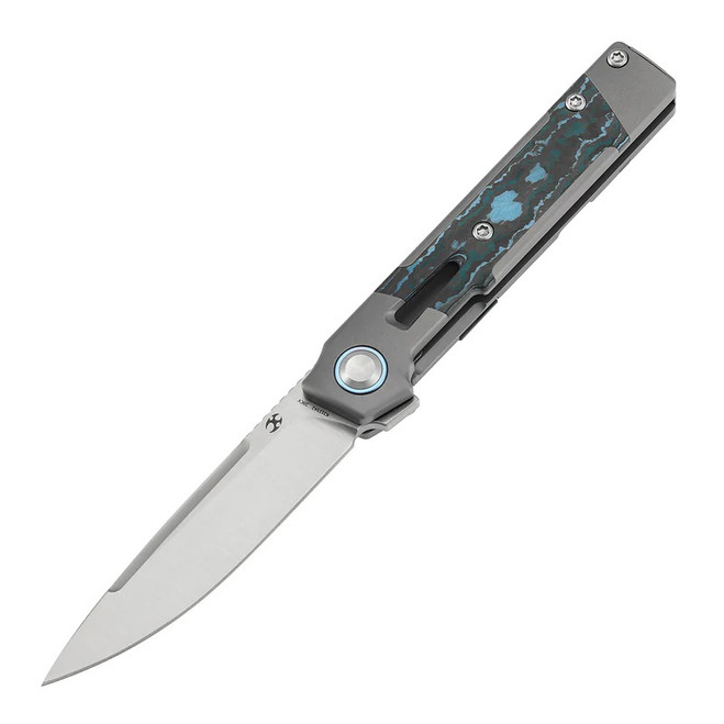 ミミ Kansept Kitpu Folding Knife Stonewash Titanium/Arctic Storm