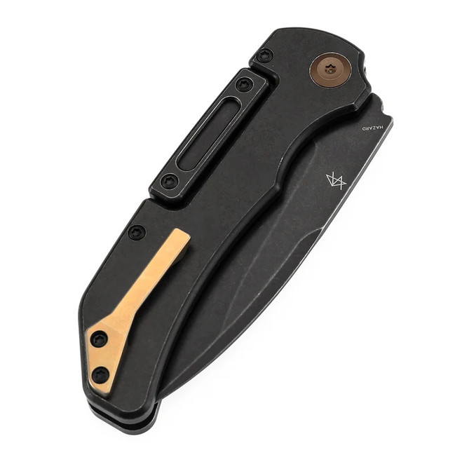 Kansept Hazard Folding Knife Blackwash Titanium Handle S35VN Drop