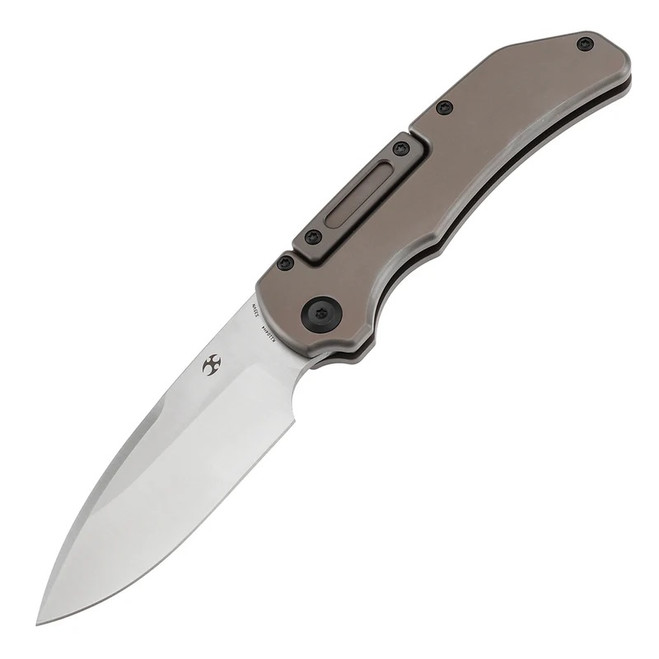 Kansept Hazard Folding Knife Bronze Stonewash Titanium Handle