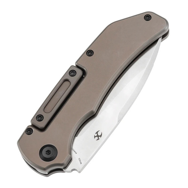 Kansept Hazard Folding Knife Bronze Stonewash Titanium Handle