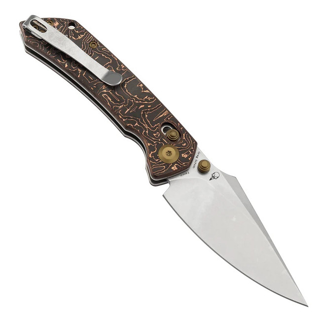 Kansept Fenrir Folding Knife Copper Carbon Fiber Handle S35VN