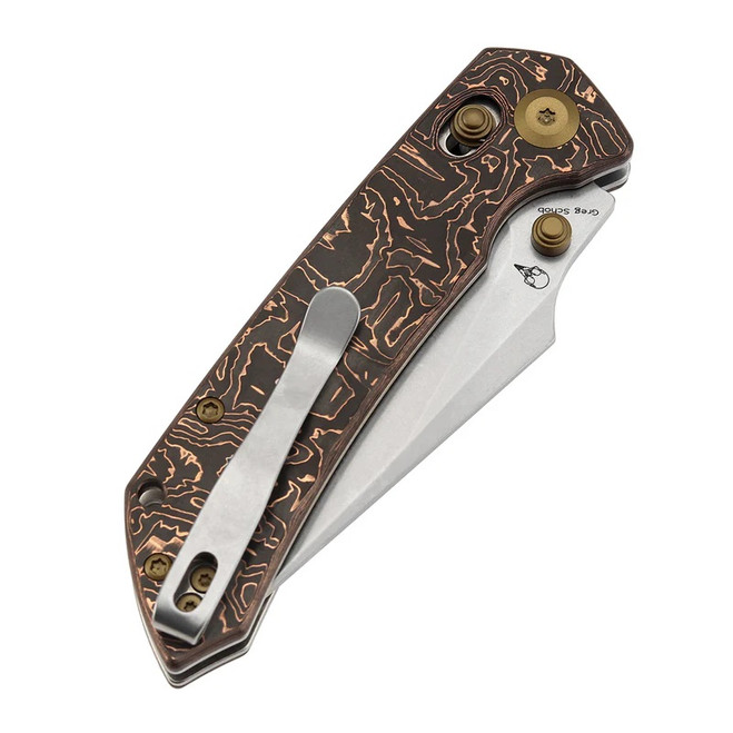 Kansept Fenrir Folding Knife Copper Carbon Fiber Handle S35VN