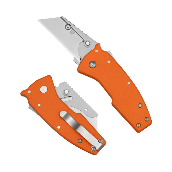 Demko Knives Razor Shark Orange GRN Handle Utility Knife