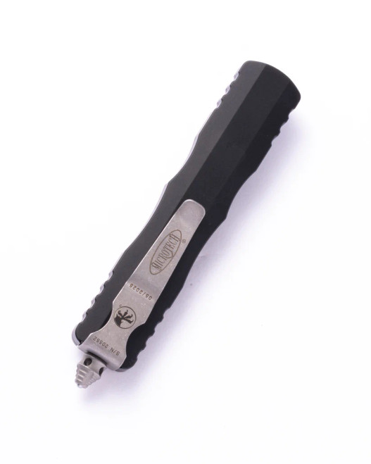 ③ Microtech Dirac OTF Automatic Knife Black Aluminum Handle Dagger