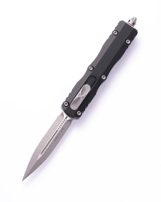 Microtech Dirac OTF Automatic Knife Black Aluminum Handle Dagger Apocalytic Standard M390 Blade 225-10-AP