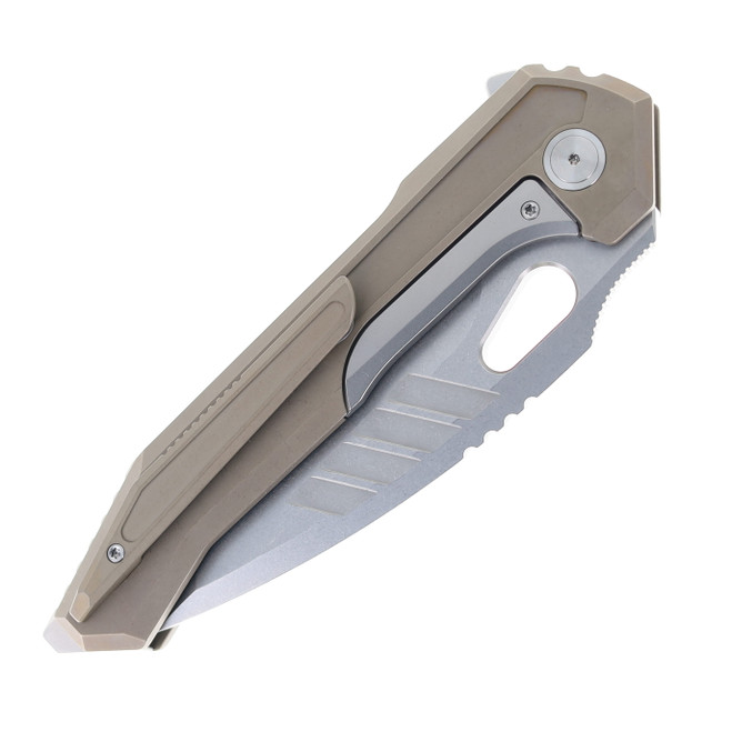 ポニー PMP Paragon Folding Knife Bronze Titanium Handle Stonewashed D2 Blade