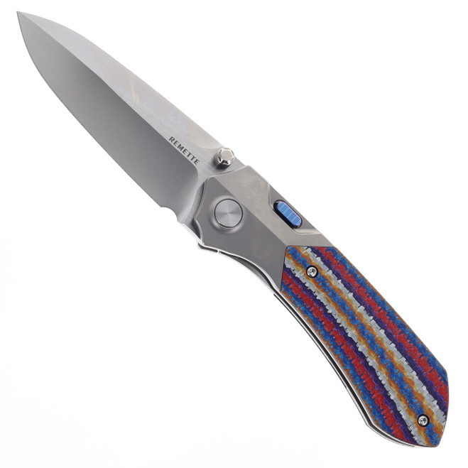 Remette Knives Folding Knife Color Titanium/Carbon Fiber Handle M390 Plain Edge RT-Meteor RTPT-NC