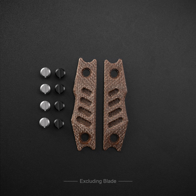 Petrified Fish Brown Micarta Scales for Bison Handle PFE18BRMOL