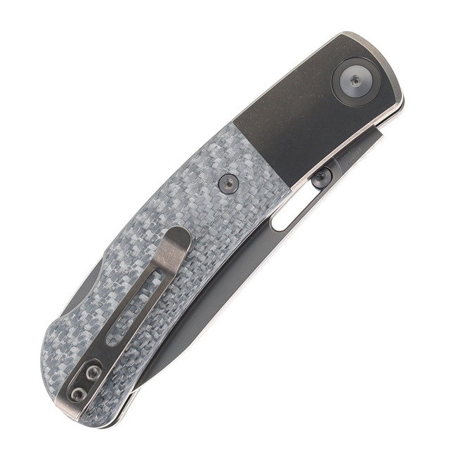Maxace Beetle 2 Folding Knife Titanium & Silver Twill Carbon Fiber
