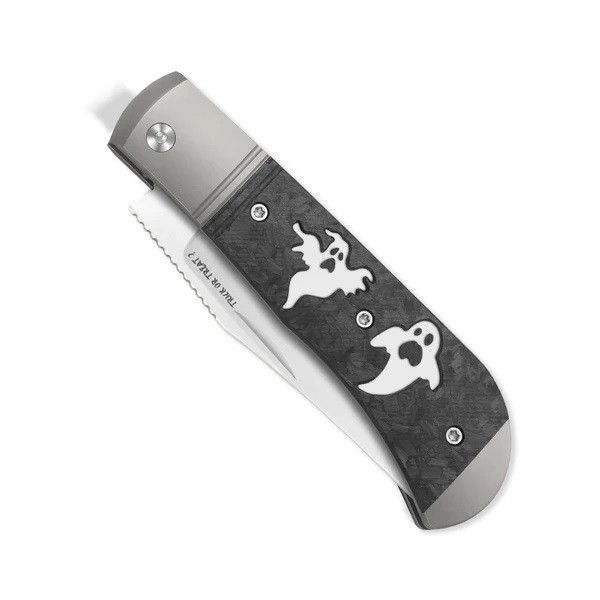 Kiki_Fei Kizer Trestle Folding Knife Silver/Black Titanium/Carbon