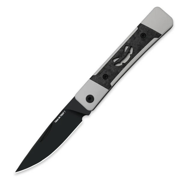 Kizer Little Grand Folding Knife Silver/Black Aluminum/Carbon