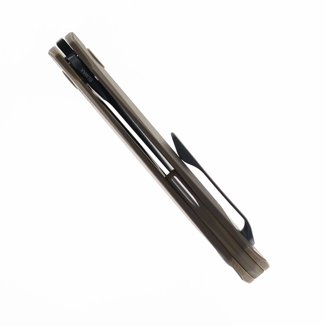 Reate Knives VK-Anub Folding Knife Dark Bronze Titanium Handle